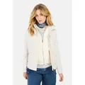 camel active Steppjacke aus recyceltem Polyester Langarm Kapuze Markenlogo weiß S (36)