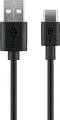 Goobay 38675 USB-C™ Lade- und Synchronisationskabel, 0.1 m, Schwarz - verbindet 