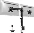 VIVO Dual-Monitor-Schreibtischhalterung, Hochleistungs-Vollverstellbarer Ständer, Passend für 2 LCD-LED-Bildschirme bis zu 30 Zoll, Schwarz, STAND-V002