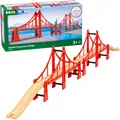 BRIO World 33683 Hängebrücke - Eisenbahnzubehör Holzeisenbahn - Kleinkinderspiel
