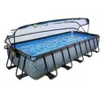 EXIT Toys Pool "Stone Pools", Breite: 320 cm, 12600 l, grau