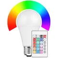 LED Lampe Birnenform 9W (60W) E27 810lm RGB + WW , inkl. Fernbedienung