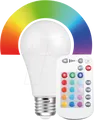 BLULAXA 48633 - LED Lampe, E27, 9 W, RGBW, mit Fernbedienung