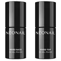NEONAIL UV Set Hard Base ml und Hard Top 7,2 ml - UV Nagellack - Unterlack - Überlack - Top Coat - Base Coat - Gel Nägel UV - Nageldesign