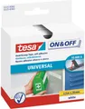 tesa Klettband, 20 mm x 2,5 m, weiß selbstklebend, schnelles fixieren und schnelles ablösen (55225-00002-00)