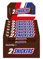 Snickers Schokoriegel; Erdnüsse, Karamell; Fußball Snack; 24 Doppelriegel in einer Box (24 x 2 x 40 g)