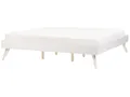 Bett mit hohen Beinen Lattenrost 180 x 200 cm weiß Doppelbett klassisch Berric