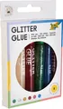 folia Glitzerkleber "Glitterglue" 6 Stück á 9,5 ml farbig sortiert