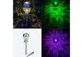Online-Fuchs LED Solarleuchte 4er Set Solarleuchten mit BLÄTTER Lichtspiel für außen, Outdoor, Solarlampen auch zum Aufhängen oder als Tischleuchte, Warmweiß oder Farbwechsel, 42 cm groß - Deko für Balkon, Terrasse und Garten