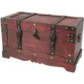 HMF 6400-150 Schatztruhe Schatzkiste Holztruhe Schloss 50 x 25 x 28 cm Frankreich