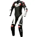 Alpinestars GP Plus, Lederkombi 1tlg. perforiert Damen - Schwarz/Weiß/Neon-Rot - 42