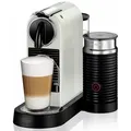 NESPRESSO Kapselmaschine CITIZ EN 267.WAE von DeLonghi, White, inkl. Aeroccino Milchaufschäumer, Willkommenspaket mit 7 Kapseln weiß