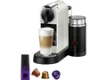 DELONGHI Nespresso Citiz EN267.WAE, stylisch schlankes Design auch für hohe Gläser, cremiger Milchschaum, einfache Bedienung, Kapselmaschine Weiß