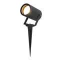 HOFTRONIC - Spikey LED Gartenstrahler Aluminium - IP65 Wasserdicht - GU10 Fassung - Dimmbar - Erdspießstrahler Schwarz (RAL9004)