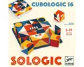 DJECO Lernspielzeug SOLOGIC: Cubologic 16 Logikspiel mit Holzwürfeln & Karten ab 8 Jahren