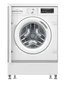 Bosch WIW28443 Serie 8 Einbauwaschmaschine Frontlader, 62 kWh pro 100 Waschzyklen, 1400 UpM, 8 kg, weiß, EcoSilence Drive, SpeedPerfect, VarioTrommel, ActiveWater Plus