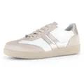 Gabor Plateausneaker, Freizeitschuh, Halbschuh, Schnürschuh mit gepolstertem Schaftrand beige|weiß 39 EU (6 UK)