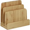 Relaxdays Ladestation Bambus Für 5 Geräte 23 cm x 25,5 cm x 13,5 cm