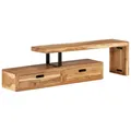 vidaXL TV Schrank, Fernsehschrank mit viel Stauraum, Lowboard für Wohnzimmer Fernseher, HiFi Schrank TV Möbel Fernsehtisch, Massivholz Akazie