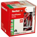 Fischer Dübel 538250, DuoPower 2 Komponenten-Dübel, 6 x 50mm, Universaldübel, 100 Stück