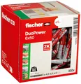 fischer DuoPower 6 x 50, Universaldübel, leistungsstarker 2-Komponenten-Dübel, Kunststoffdübel zur Befestigung in Beton, Ziegeln, Stein, Gipskarton uvm., ohne Schrauben, 100 Stück
