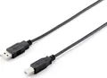 Equip USB 2.0 A auf B Kabel, 5.0m ,M/M, Schwarz