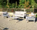 acamp Gartenlounge-Set 4-teilige Sitzgruppe Gondola mit Sofa, Sessel & Tisch, (Gartenmöbel Set), Gartensofa, Möbelset, Lounge-Set