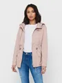Parka "ONLLORCA CANVAS PARKA CC OTW", mit Kapuze, mit Kapuze, Gr. XS (34), Adobe Rose