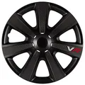 AUTO-STYLE Satz Radzierblenden VR 14-Zoll Schwarz/Karbon-Look/Logo