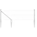 vidaXL Zaun mit Pfosten Silber 0,8 x 25 m Stahl 3350761