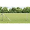 vidaXL Euro-Zaun mit 13 Spitzpfählen 0.8x25 m Feuerverzinkter Stahl