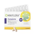 Omniflora® Complete – 101 Bakterienkulturen, 100 Mrd. KBE pro Tagesdosis – mit präbiotischem OptiXOS® Ballaststoff, L-Glutamin & Biotin – glutenfrei, ohne Aromastoffe – 28 Kapseln