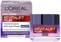 L'Oréal Paris Anti-Aging Nachtpflege: aufpolsternd und gegen Falten, Feuchtigkeitspflege mit Hyaluronsäure, feuchtigkeitsspendende & glättende Nachtcreme, Revitalift Filler, 1 x 50ml