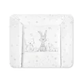 Julius Zöllner Wickelauflage Softy 85x75 cm - Wickelunterlage - wasserdicht und abwischbar - Made in Germany – Oeko-Tex Standard 100 – Häschen und Eule