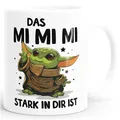 MoonWorks Kaffee-Tasse mit Spruch Das Mimimi stark in dir ist Baby Bürotasse lustige Kaffeebecher Weiss standard