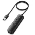 Ugreen Adapter CM416 4in1 USB to 4x USB 1m (black) (USB-A, 4 Ports) (80657B)