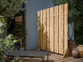 Woodtex Sichtschutzelement WOODTEX Holz Sichtschutzzaun Nadelholz Braun blickdicht