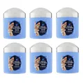 6x Paglieri Felce Azzurra Talco Classico con Piumino Körperpuder Klassisch Talkum mit Schwämmchen 250g