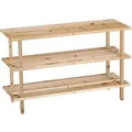 Zeller Schuhregal mit 3 Ablagen 49,5 cm x 26 cm x 80 cm Kiefer