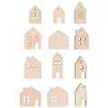 Rayher Streudeko Mini-Haus, 24 Stk., Größe 2,5-3,5 cm beige