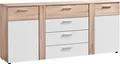 Kommode "Trenti BESTSELLER!", (OTTOs Choice), Höhe 81 cm, mit variabel verstellbaren Einlegeböden, Eichefarben-Weiß B/H/T: 180 cm x 81 cm x 40 cm
