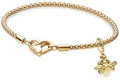 PANDORA Damenarmband Goldfarben Leuchtendes Glühwürmchen Geschenkset Schmuck-Set mit Charm 68298-21 21 cm