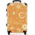 NoBoringSuitcases.com® Großer Koffer - Geel met bohemian patroon - Kombinationsschloss TSA - Hartschalen Trolley 4 Rollen - 72 liter - Reisekoffe... - Bunt