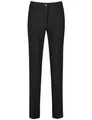 Gerry Weber Damen Schlichte Hose mit Bügelfalten unifarben reguläre Länge, schwarz, 38