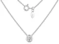 SILBERKETTEN STORE DEIN SCHMUCK ONLINE SHOP Schmuckset - Erbsekette 1,3mm mit fliegendem Stein in weiß | echt 925 Silber