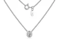 Silberkettenstore Silberkette Schmuckset Erbskette 1,3mm mit fliegendem Stein, weiß - 925 Silber