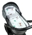 Babylux Babydecke Minky PLÜSCH Kuscheldecke Decke 75 x 60 cm + Kissen 2 TLG Set für Kinderwagen/Wiege (MP120B. Wald REH + Grau)