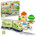 LEGO DUPLO Interaktive Abenteuer-Eisenbahn - Lernspielzeug für Kleinkinder ab 2 Jahren – 14 Gleisstücke, Aktionssteine mit Geräuschen und 4 Spielfiguren – Geschenkidee für Jungen & Mädchen - 10427
