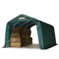 Robuster Weideunterstand 3,3x4,8 m wetterfeste PVC Plane 800N Unterstand grün