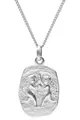 trendor Sternzeichen Zwilling Halskette Silber 925 eleganterTierkreiszeichen Anhänger für Damen oder Herren, Halsschmuck aus Sterlingsilber 15330-06-45 45 cm
